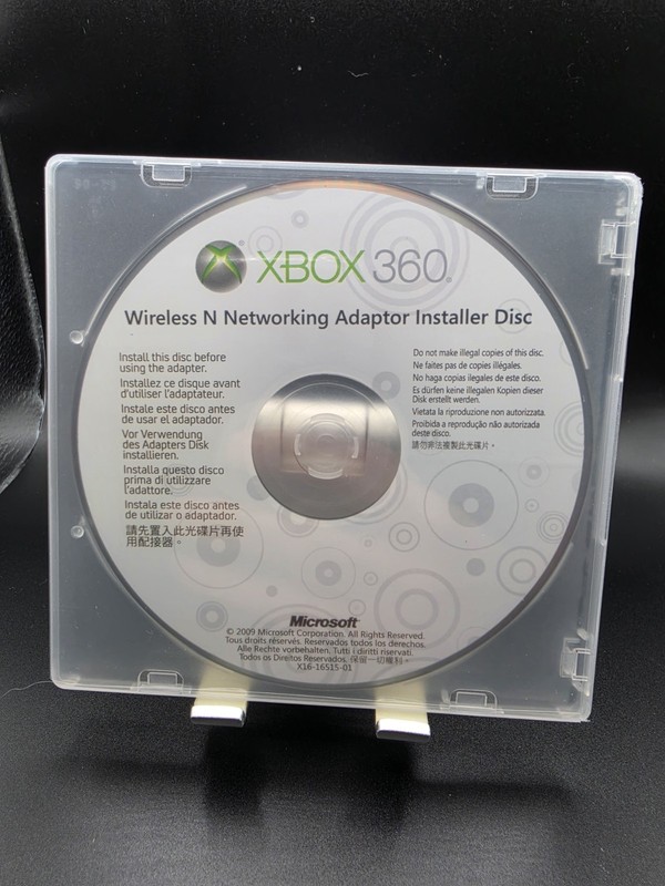 Microsoft Xbox 360 Wireless N Networking Adapter Installer Disc CD Multilang