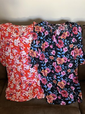 Pioneer Woman Three-Quarter Sleeve Floral Spring Dress Size XL Set Of 2