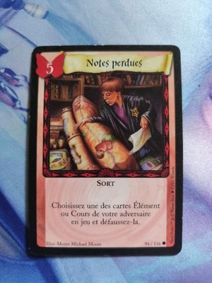 Notes Perdues, Harry Potter Tcg