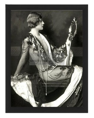 OLIVE BRADY SEXY ZIEGFELD FOLLIES GIRL LOOKING INTO MIRROR 8X10 FRAMED PHOTO