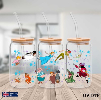 Peter Pan UV DTF Aufkleber - 16 Unzen Libbey Dose Glasfolie yd430