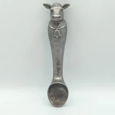 Arthur Court Dairy Cow Ice Cream Scoop '02 Signed Vintage Aluminum Nature Watch