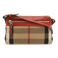Burberry Check Canvas Leather 2way Shoulder Bag - DUTY FREE