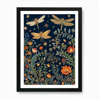 William Morris Libelle 10 Kunst Pri gerahmtes Wandbild Poster Leinwanddruck Bild