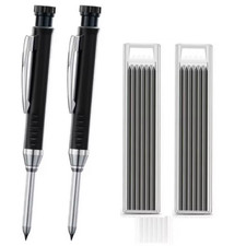 2 x set 2.8mm Carpenter Mechanical Pencil with Sharpener for Woodworking Constr