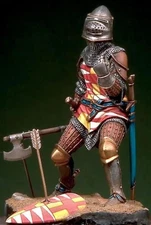 1/32 Scale Medieval Knight Resin Model Crusader with Armor and Shield Unassemble