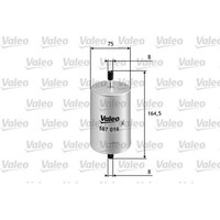 1X Kraftstofffilter Valeo 587016 Passend FüR Renault Kayser