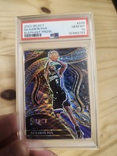 2023-2024 Panini Select Courtside Elephant Prizm DeAaron Fox PSA 10