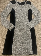 Athleta Dress Womens Small Gray Black Sweatshirt Sweater Cooldown Heathered