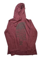 The North Face Hoodie Womens Small Red Pullover Fleece Pockets Logo NF0A3X6W