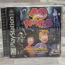 40 Winks (Sony PlayStation 1, 1999) PS1 Tested Working CIB Registration Manual 