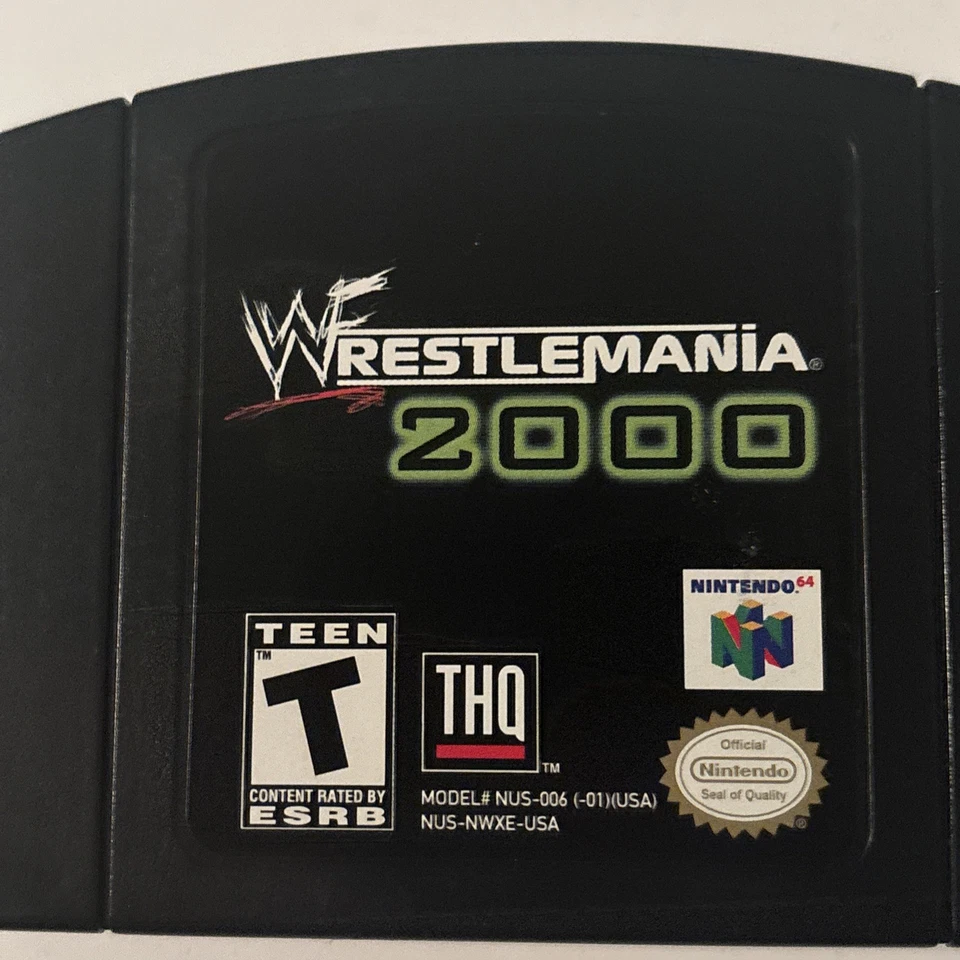 WWF Wrestlemania 2000 N64 Nintendo 64 Juego Auténtico Original OEM Foto 3 de 4
