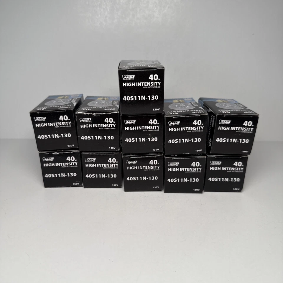 FEIT ELECTRIC 40 Watt 130V S11 Exit Sign High Intensity Clear Light Bulb Lot x11 - Image 4 of 4