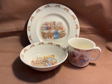 Vintage Royal Doulton Bunnykins 1984 Golden Jubilee Plate Bowl and Mug Set
