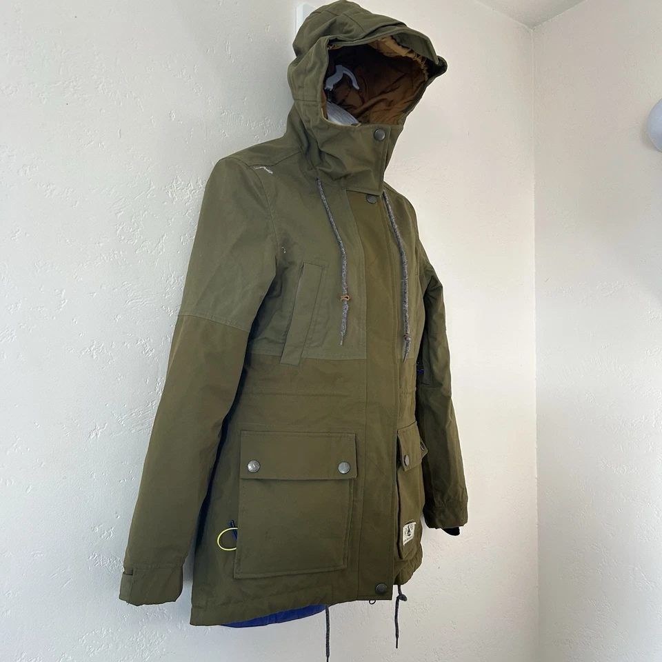 Chaqueta de refugio para mujer HOLDEN Parka con capucha esquí snowboard chaqueta oliva talla XS Foto 3 de 4