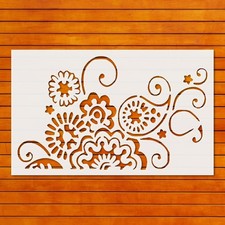 Reusable Abstract Flower Patterns Stencil Template for Wall Art  DIY Crafts - S