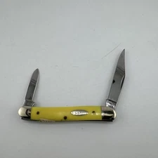Case XX 03244 Half Stockman Knife, 1986, Smooth Yellow Composite Handles - NEW