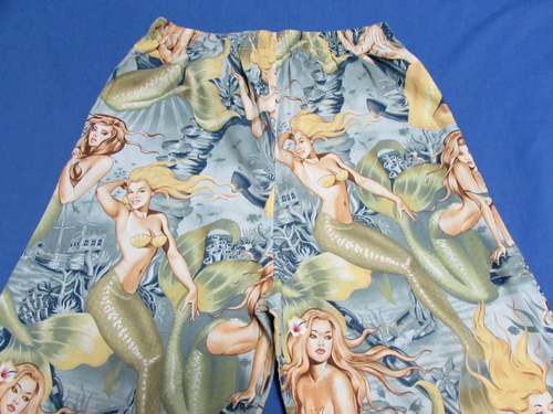 Vintage Pyjama Daves Hose Herren groß Meerjungfrau Pin Up Girl Loungewear Pyjamaunterteil USA - Bild 2 von 11