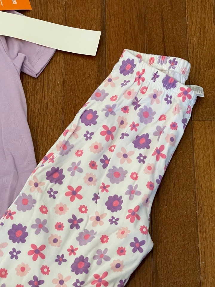 Nuevo Pijama Gymboree Niñas Lavanda Púrpura Lúpulo Conejitos de Pascua Gimmies Talla 8 Foto 3 de 4