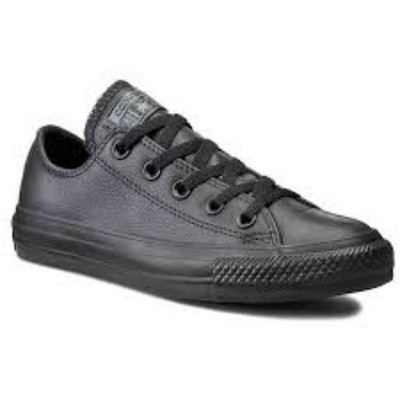converse chuck taylor ox trainers in triple black leather