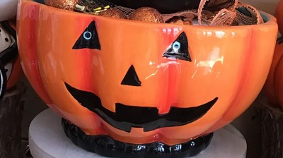 Johanna Parker Transpac Stacking Mixing Bowl Set Halloween Cat Jack O Lantern