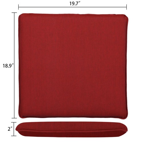 Aoodor 4PCS Chair Cushion Pads with Ties Patio Office Home Mats 20'' x 18'' - Picture 3 of 32