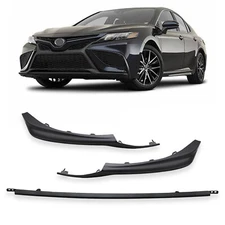For Toyota Camry SE XSE 2021-2024 Matte Black Front Lower Trim Molding Set 3pcs