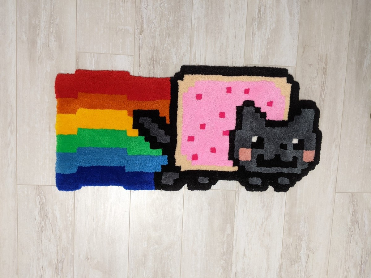 Nyan Cat Handmade Custom Tufted Rug | eBay