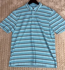 Cutter & Buck CB DryTec Golf Polo Shirt Men Size Large Blue