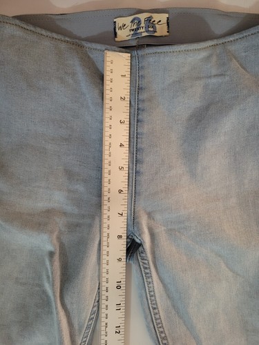We The Free Flare Pants Womens 26 Blue Jeans Denim Mid Rise Stretch Waist Hip - Picture 7 of 9