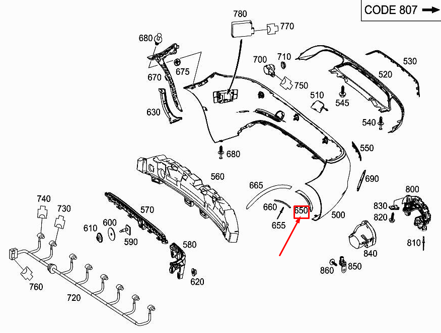 Neu MERCEDES-BENZ SLK R172 Radlaufabdeckung hinten links A1726910700 Original