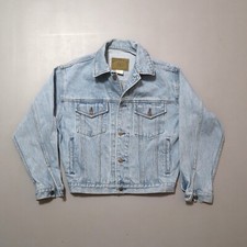 GAP Blue Jean Denim Jacket Vtg Small 90s Light Grunge Cotton Trucker Y2k Relaxed