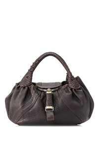 Pre-owned Fendi Leather Spy Bag (Brown; Grained Leather) | eBay