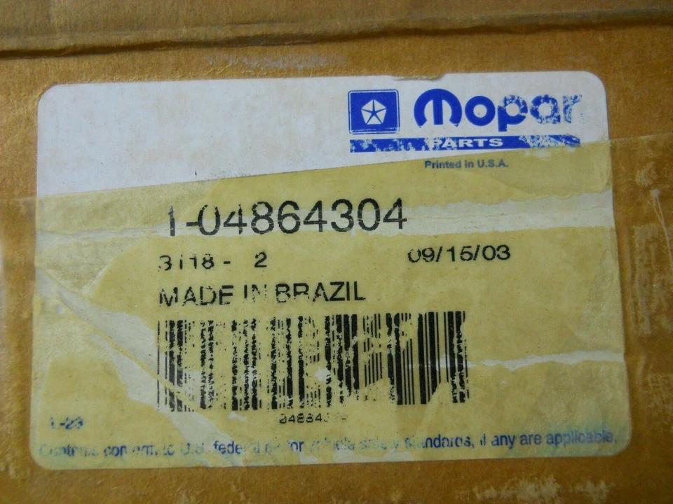 КОМПЛЕКТ ЗАДНИХ ТОРМОЗНЫХ КОЛОДОК DODGE STRATUS MOPAR 4864304 1995-2000 - Изображение 3 из 3