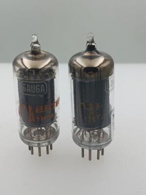 Strong Pair RCA 6AU6A 3700gm & 3600gm Black Plate Halo Getter Serious Tubes T620