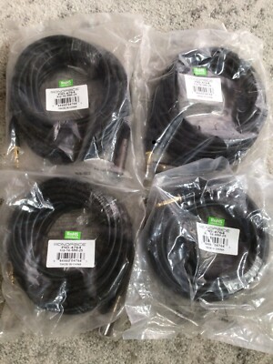 Monoprice XLR Male to 1/4in TRS Male Cable 25 Feet | 16AWG, Gold Plated *4 Packs