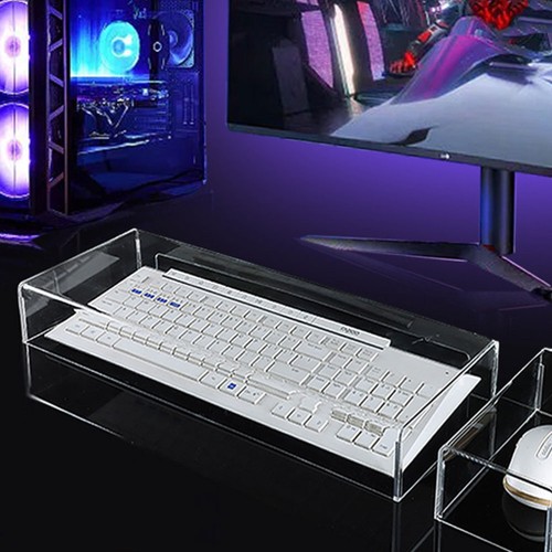 2Pcs Transparent Acrylic Desktop Clear Clear Mouse Cover Office Mouse Home - Afbeelding 10 van 12