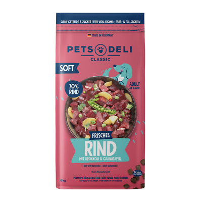 Pets Deli Getreidefreies Adult Soft Trockenfutter für Hunde mit Rind 6kg