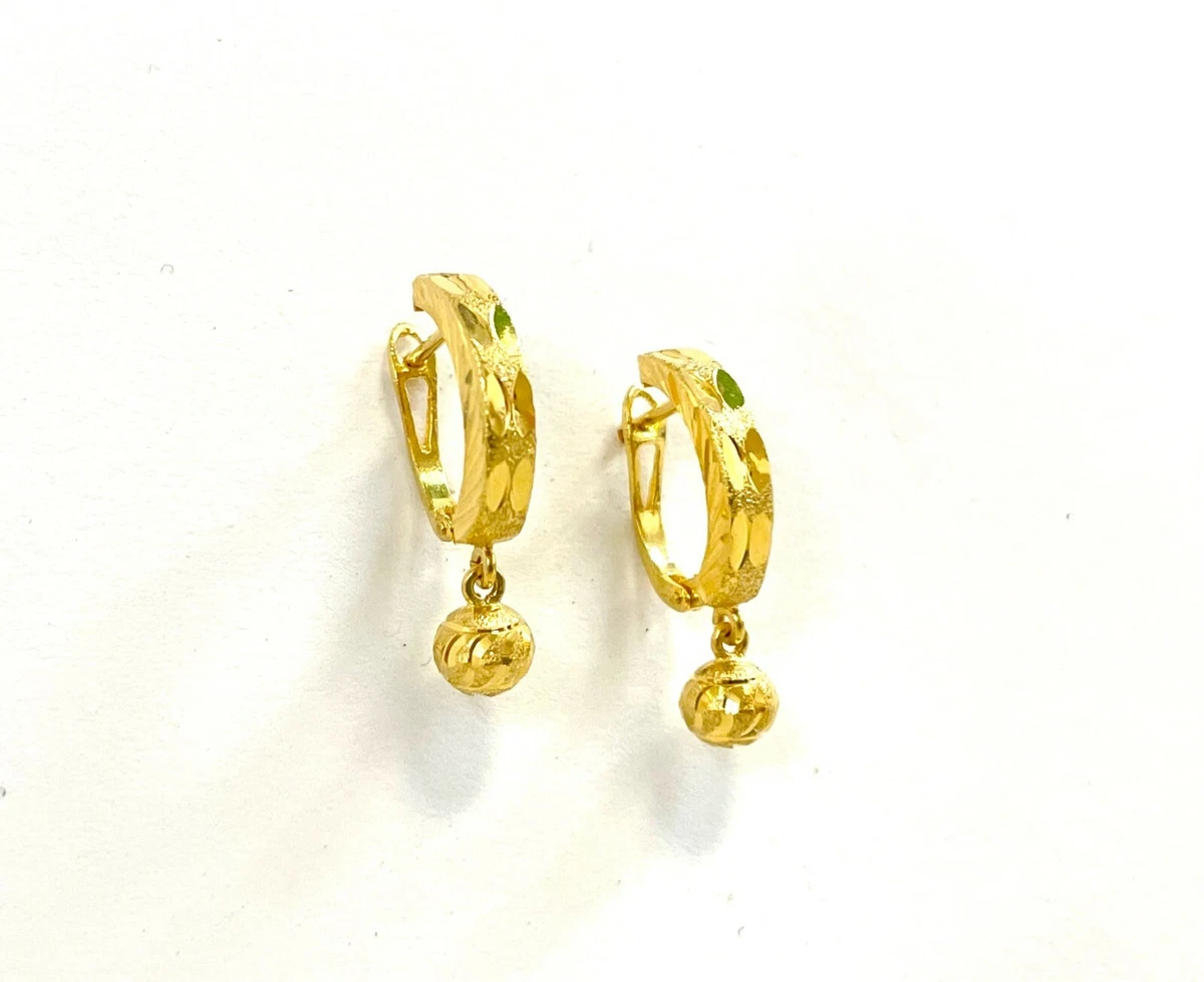 Classic 3/4 Small Hoop Earrings for Child in 14K Yellow Gold | Jewelry Vine