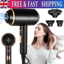 Image of Professional Hair Dryer RedHot 4000W Black Cool Shot Button Concentrator Nozzle
