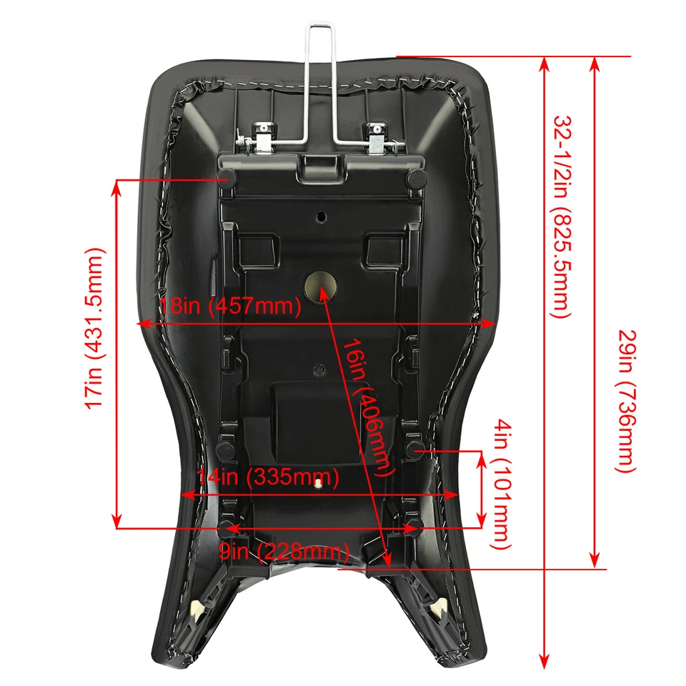 Complete Seat Black for Polaris Sportsman 500 05-13 Except 6x6, Tractor, Touring - Image 3 of 4