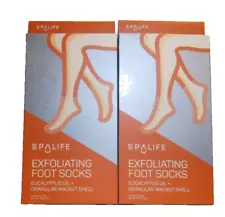 Exfoliating Foot Socks Eucalyptus Oil + Granular Walnut Shell Spa Life Spalife