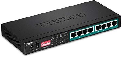 TRENDnet 8-Port Gigabit Long Range Poe+ Switch; TPE-LG80;65W Poe Budget;