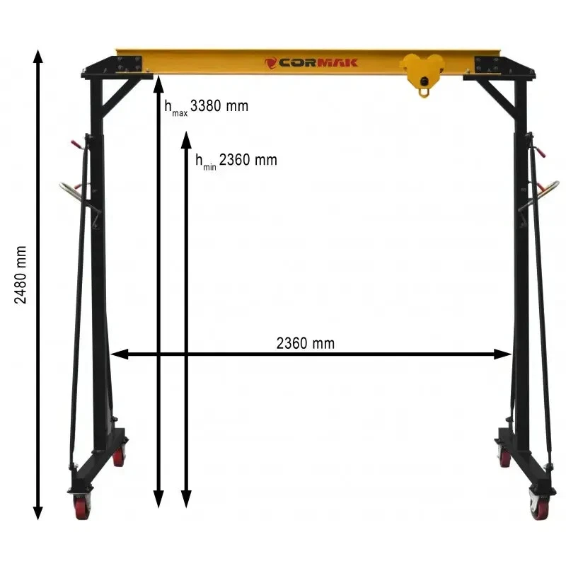 CORMAK Portalkran 1 Ton Lader Entlader Lagerlift 1000kg Toraufzug 1t Mobil PK1 - Bild 3 von 4