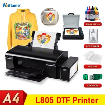 A4 DTF Printer + A4 Oven T shirt Printing Machine For EpsonL805 DTF Printer 