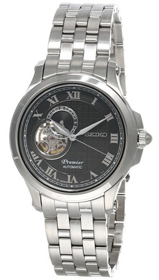 Seiko Premier Black Dial Auto Stainless Steel Men's Watch SSA023 | eBay