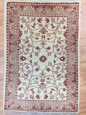 2' x 3' New Pakistani Peshawar Oriental Rug - Hand Made - 100% Wool - Veg Dye