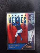 2021 Panini Absolute Unsung Heroes Red #39/99 George Springer Toronto #UH-6