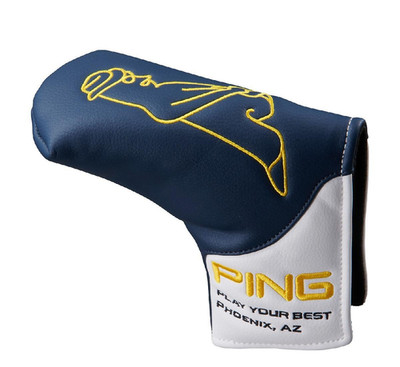 Ping Japan Blade Putter Head Cover Mr.Ping Navy and White HC-U2302