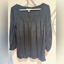 Banana Republic Elegant Black Blouse, Size Small